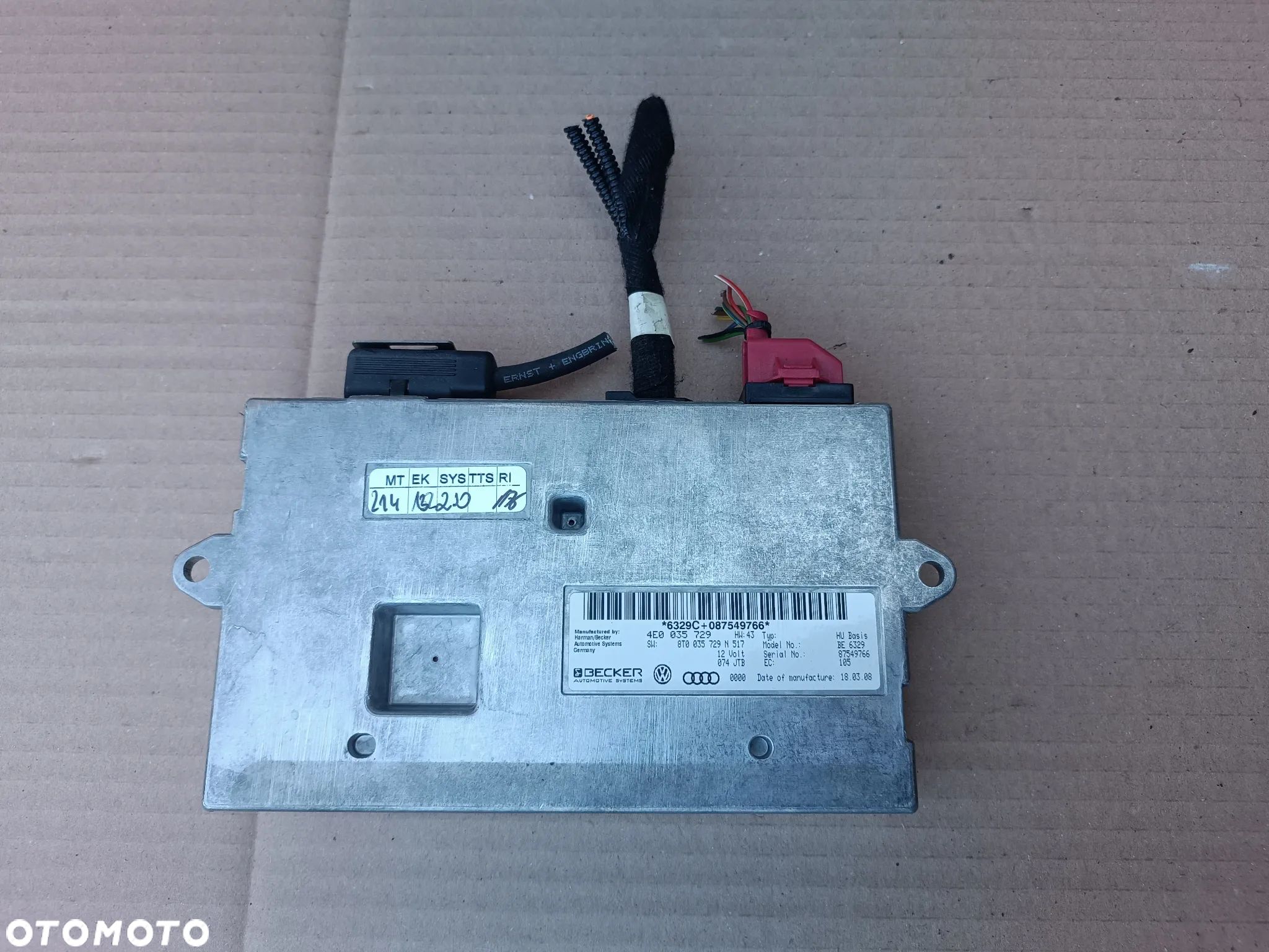 WZMACNIACZ AUDI A4 B8 8T0035462 4E0035729 8T0035729N - 1