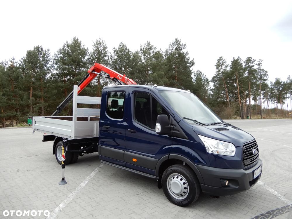 Ford Transit 2.0 EcoBlue 170 KM Wersja TREND Doka Brygadowy Dubel Podwójna Kabina Bliźniak HDS FASSI F40B.0.22 Udźwig 995 Kg Zasięg 6.30 Cm 7-Mio Os.+2120 Kg Ładowność Serwis Do Końca 60 Tys Przeb Stan Jak Nowy - 8