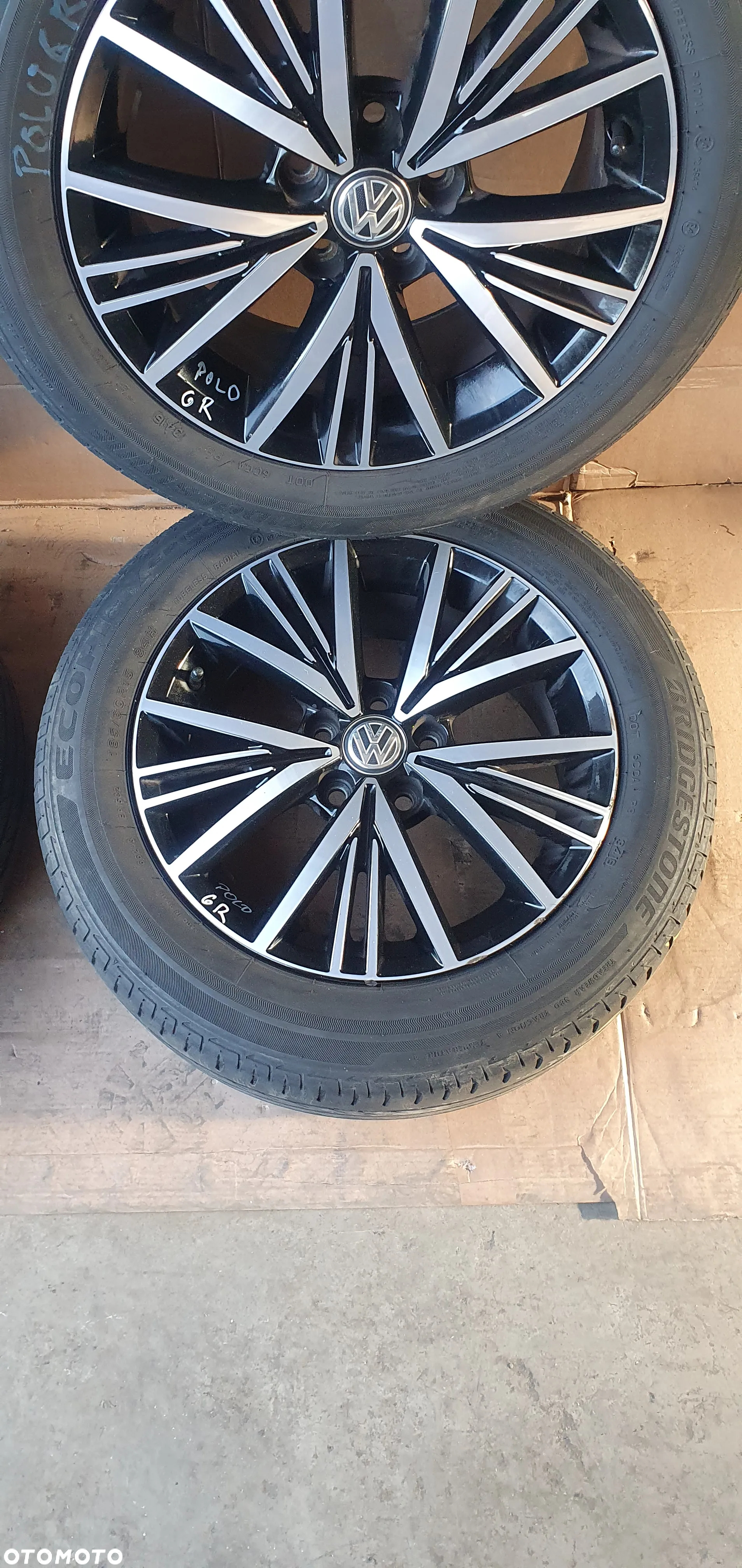 Alufelgi alusy z oponami 5x100 185/60 R15 VW Polo V 6R 6C0601025L - 5