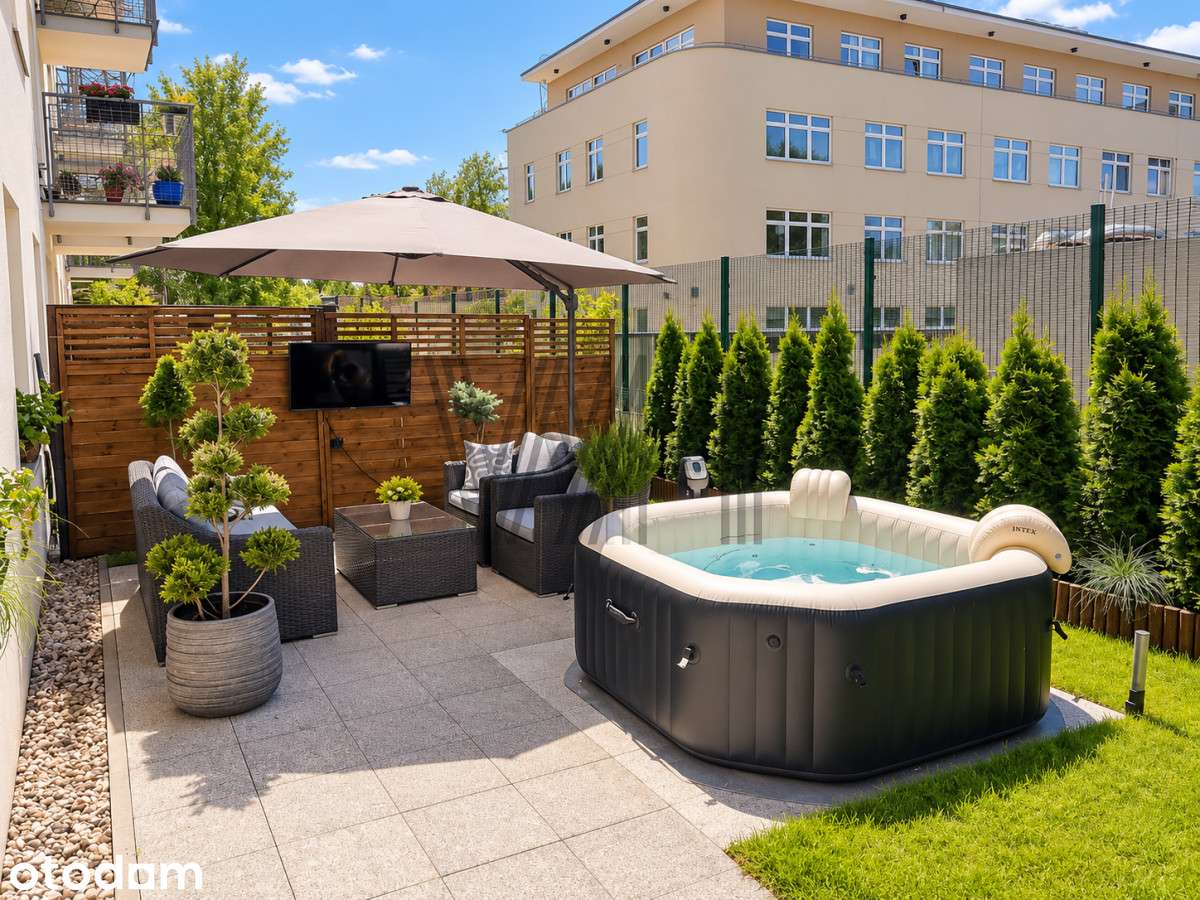 58m2 | Ogródek z jacuzzi | 2 miejsca garażowe