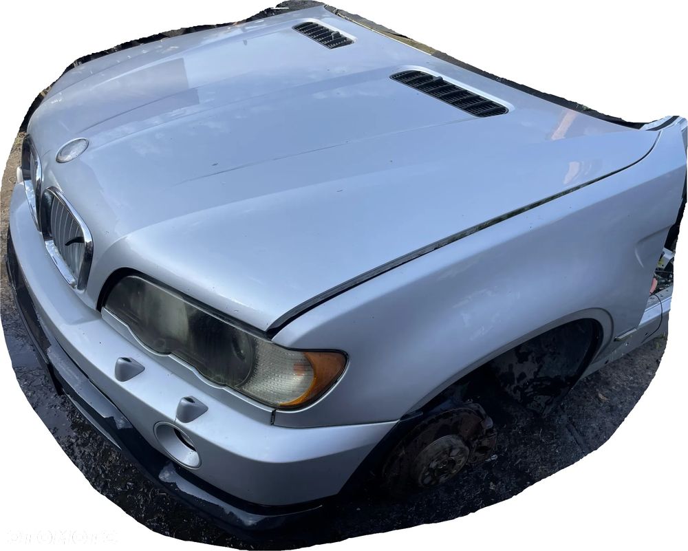 Przód kompletny  BMW X5 E53 3.0D 354/7 titansilber maska zderzak lampa błotnik chłodnice - 2