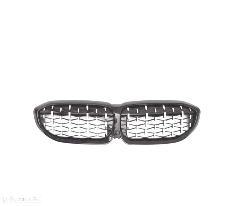 GRELHA FRONTAL BMW G20 G21 19- LOOK 340i PRETO BRILHANTE - 2