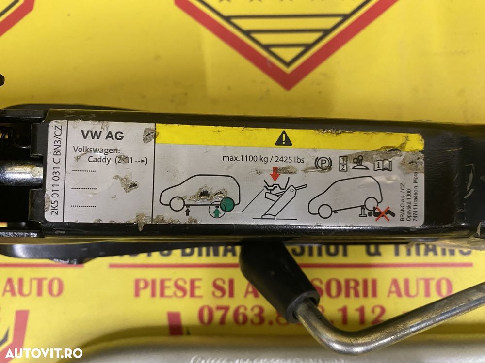 Cric auto OEM Volkswagen VW Caddy 2011 +++  1200kg 2K5011031C BN3 /CZ - 6