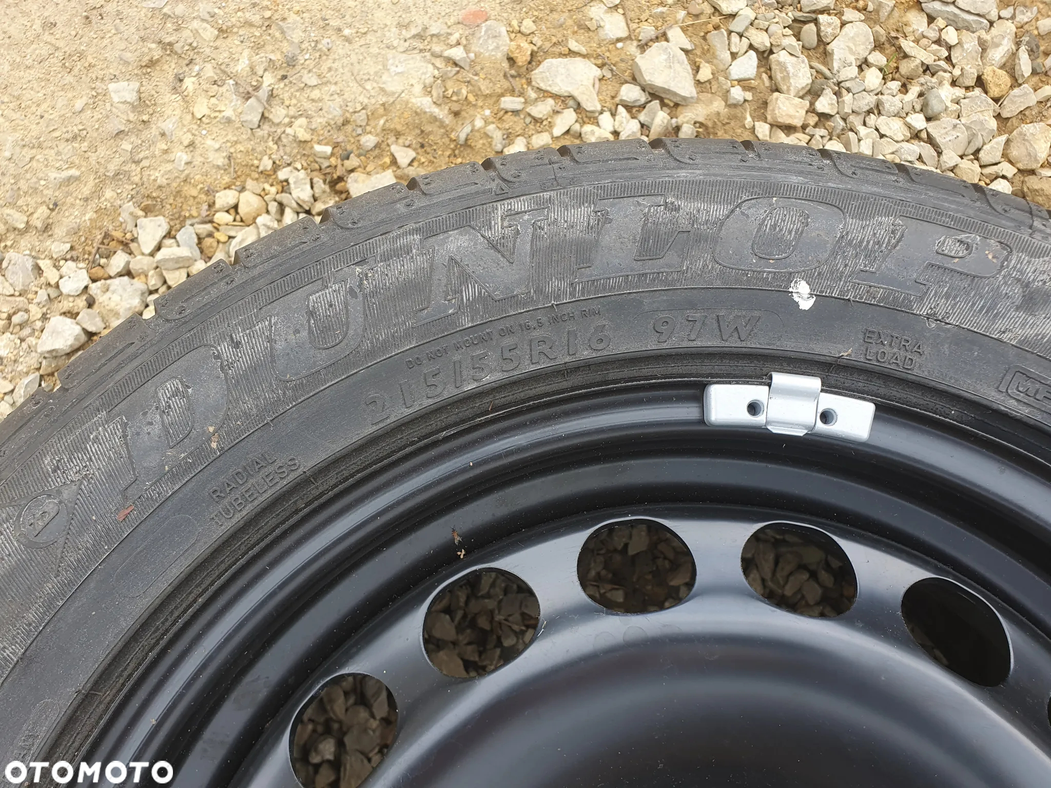 VW KOŁO ZAPASOWE 16 7J ET45 5x112 FELGA STALOWA 3C0601027A OPONA DUNLOP SP SPORT 01 215/55/R16 VW AUDI SEAT SKODA - 3