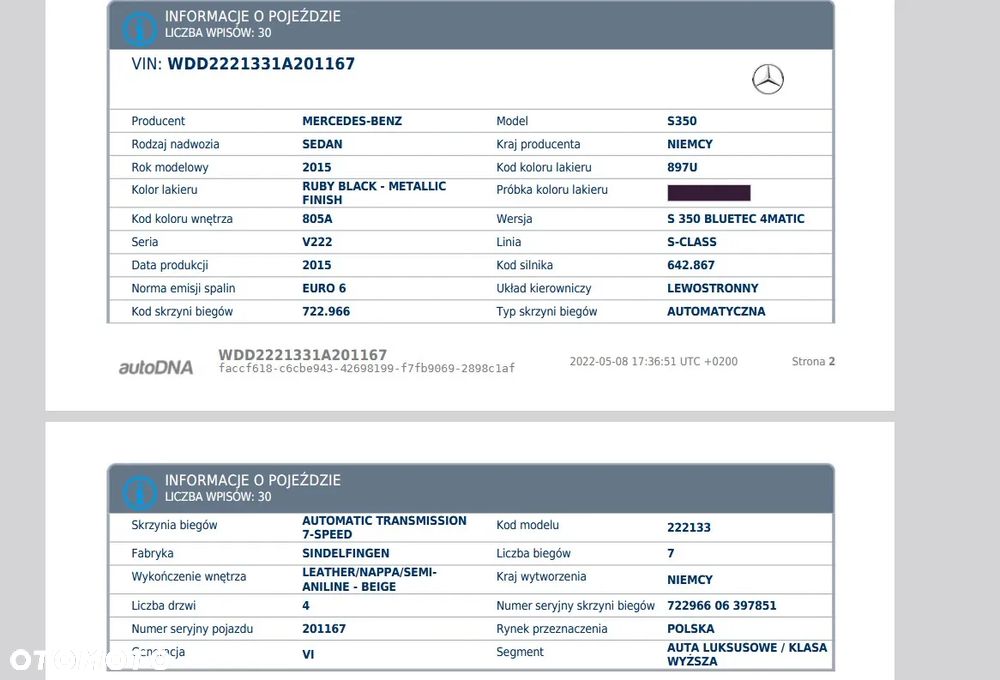 Mercedes-Benz Klasa S 350 (BlueTEC) d 4-Matic 7G-TRONIC - 15