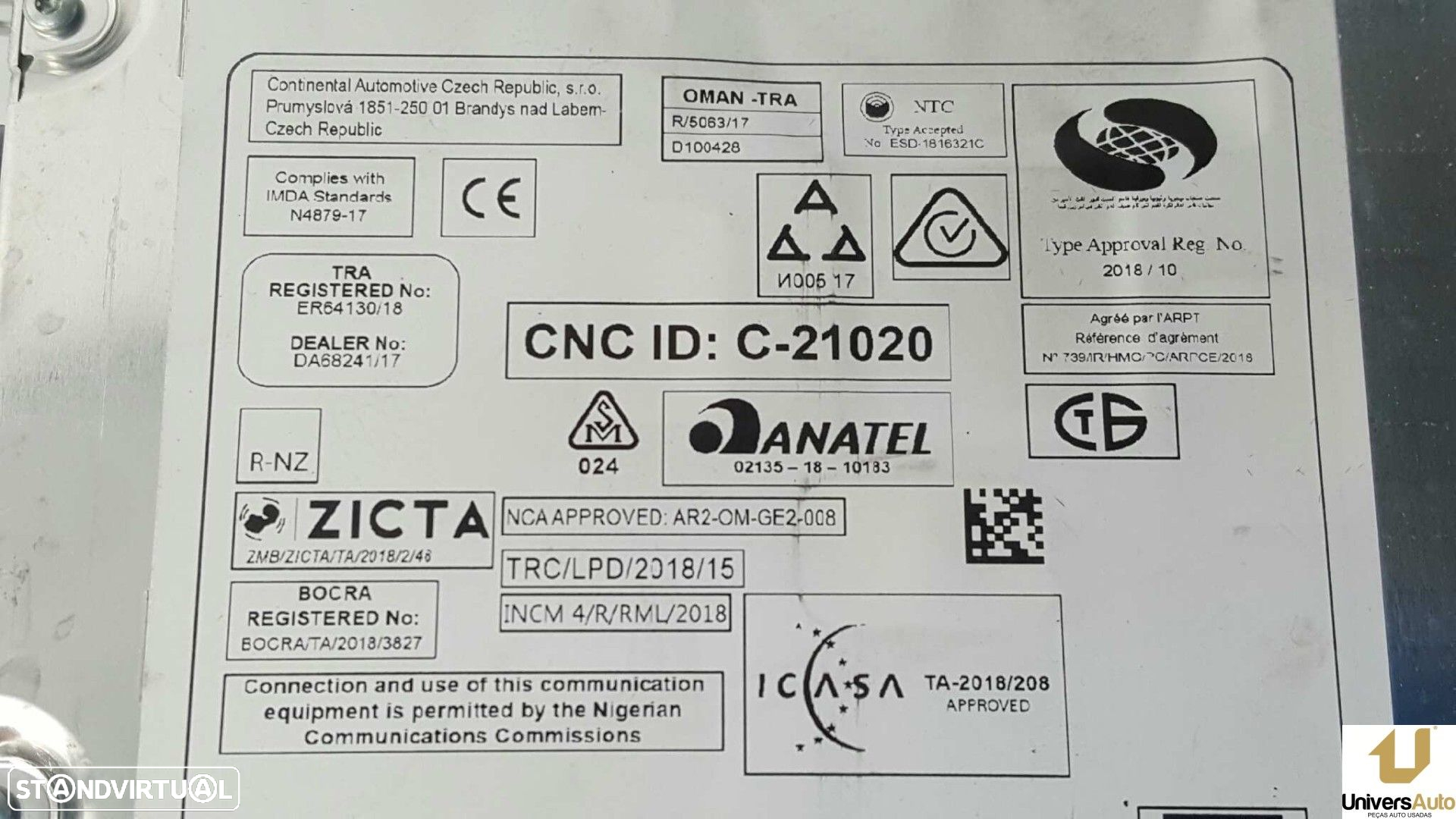 SISTEMA NAVEGAÇÃO GPS CITROEN DS7 CROSSBACK (X74) - 3
