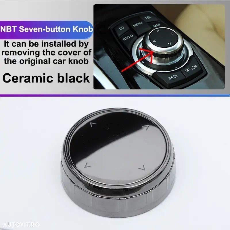 Buton scrol rotita Idrive ceramic Bmw seria 3 5 7 X1 X3 X5 X6 NBT,EVO - 2