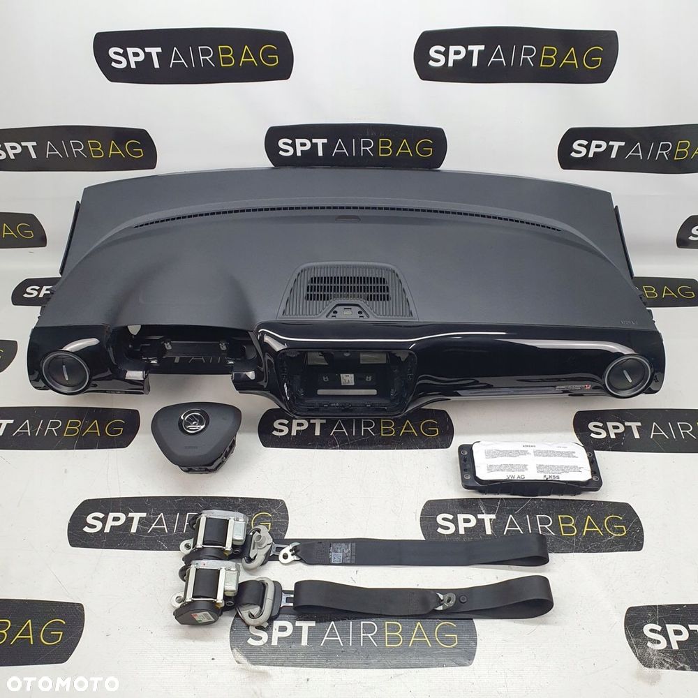 SKODA CITIGO DESKA ROZDZIELCZA KONSOLA KOKPIT PULPIT PODUSZKI AIRBAG AIR BAG PASY KIT SET - 1