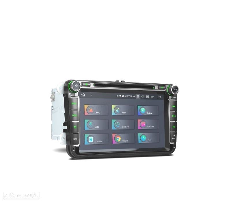 AUTO RADIO GPS ANDROID 10.0 LCD TÁCTIL 8" 4K VOLKSWAGEN VW PARA SEAT E SKODA 4GB RAM 64GB ROM HEXA- - 4