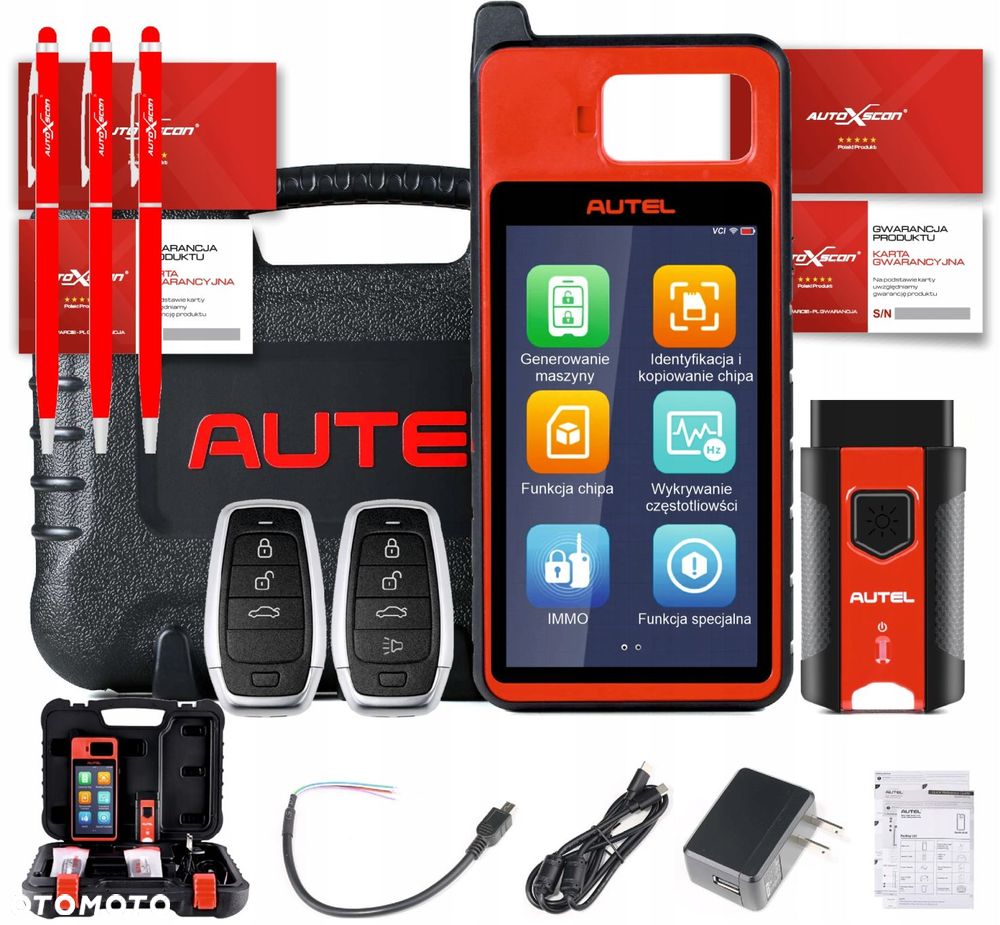 AUTEL KM100 PROGRAMATOR KLUCZY IMMO + 2 SZT KLUCZY DORABIANIE KLUCZY - 1