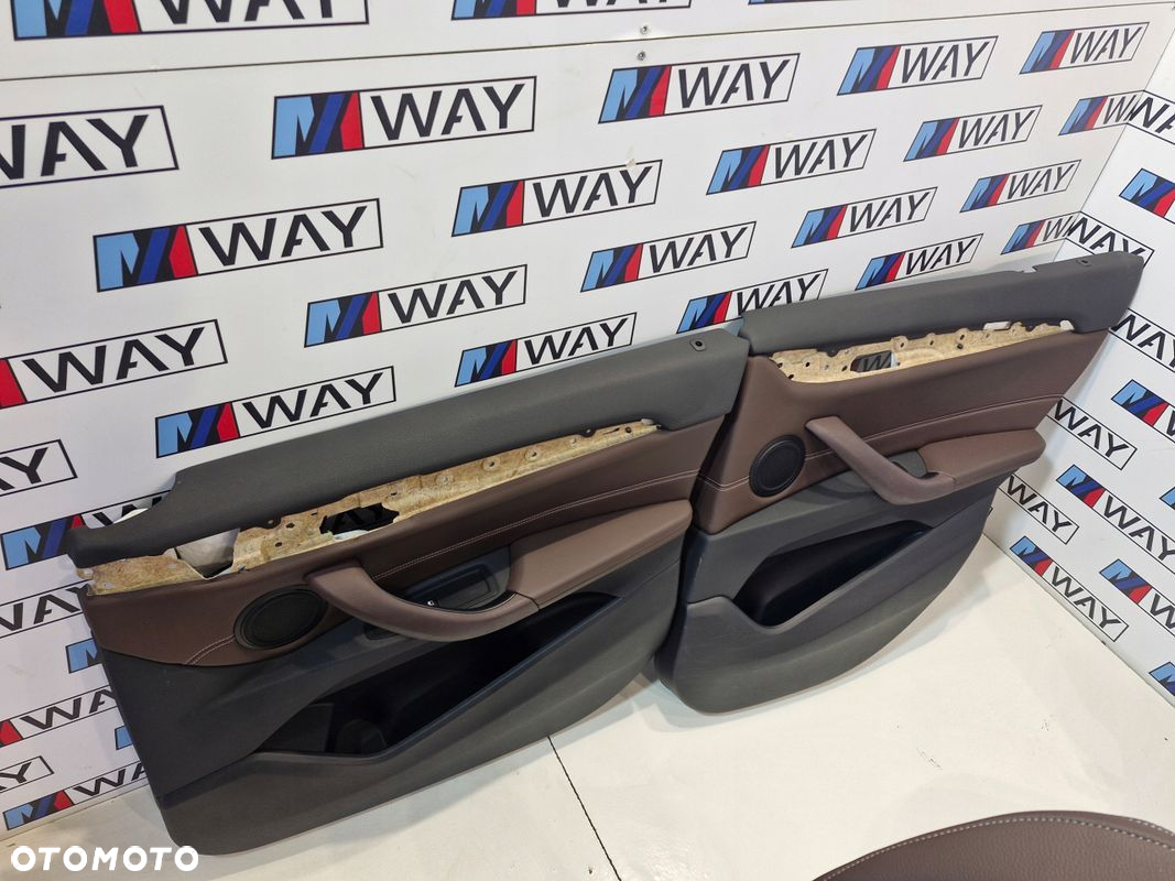 BMW X1 F48 FOTELE SKÓRA KANAPA BOCZKI SPORT SPORTSITZE BRĄZOWE GRZANE EU - 3