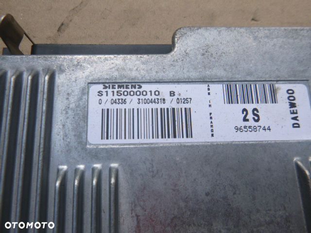 ZESTAW STARTOWY STACYJKA PĘTLA KOMPUTER IMMOBILIZER DAEWOO MATIZ 0.8 - 4