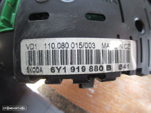 Quadrante 110080015003 6Y1919880B SKODA FABIA 1 COMBI 6Y 2001 1.4I  16V 100CV 5P PRETO KM/H  DIGITAL - 5