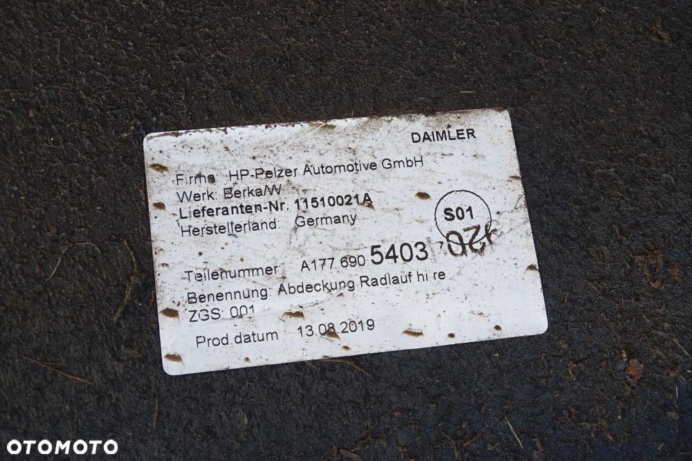Mercedes CLA W118 A W177 B W247 Nadkole prawe prawy tył 1776905403 - 5