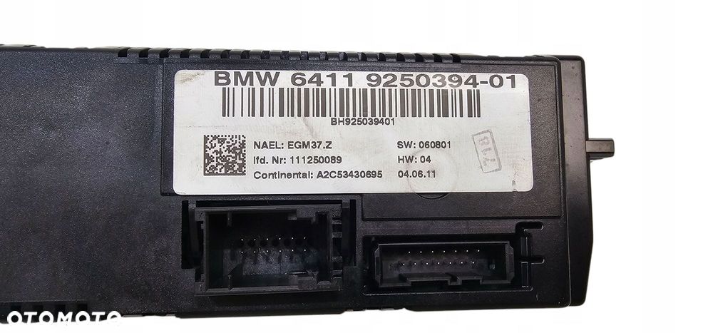 Bmw E81 E82 E87 E88 E90 E84 Panel Sterowania Nawiewu Klimatyzacji 9250394 - 7