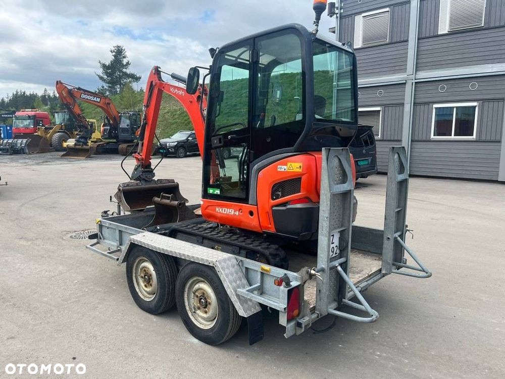 Kubota KX019-4 2016 z przyczepą Ifor Williams - 1