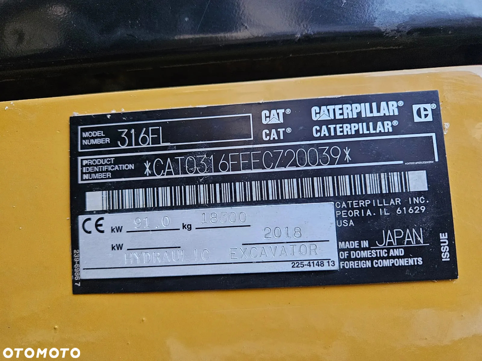 Caterpillar KOPARKA GĄSIENICOWA CAT CATERPILLAR 316FL 316E 316F 316 FL 314 315 316 318 2018R. ROTOTILT - 21