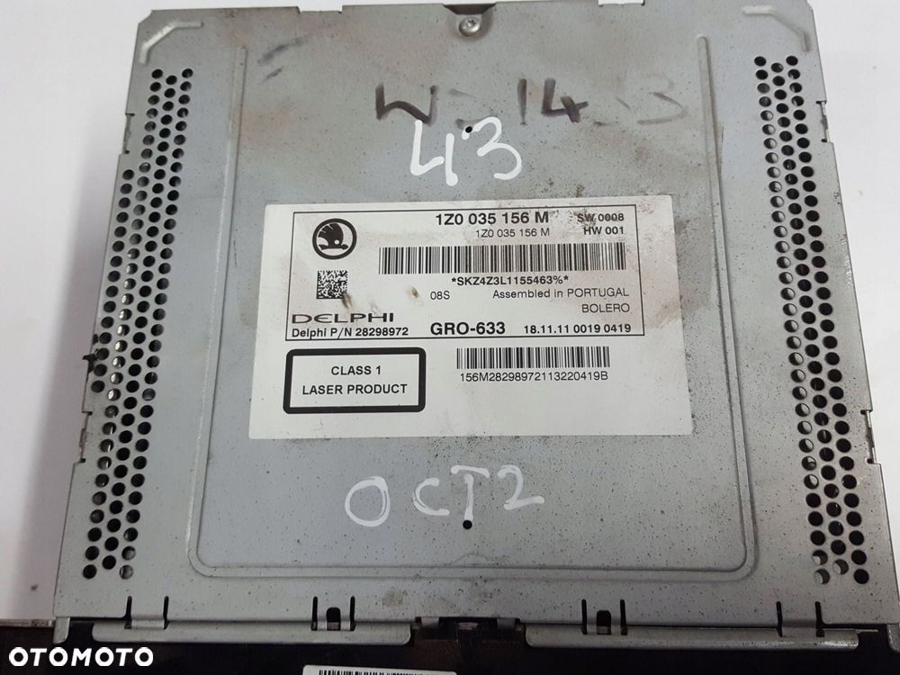 SKODA OCTAVIA 2 II LIFT 08-12r RADIO CD 1Z0035156M - 4
