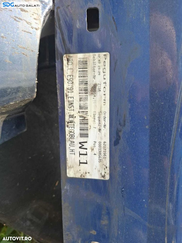 Ornament Prag Plastic Stanga BMW Seria 3 E90 E91 NFL Non Facelift 2004 - 2007 Culoare Montegoblau [LC0946] - 10