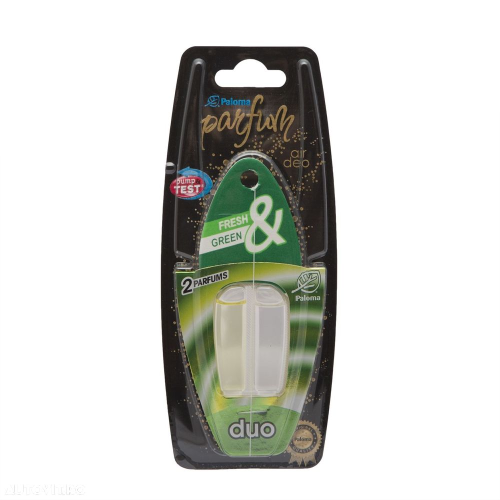Odorizant auto bradut Paloma parfum duo fresh/green, 10 buc. - 1