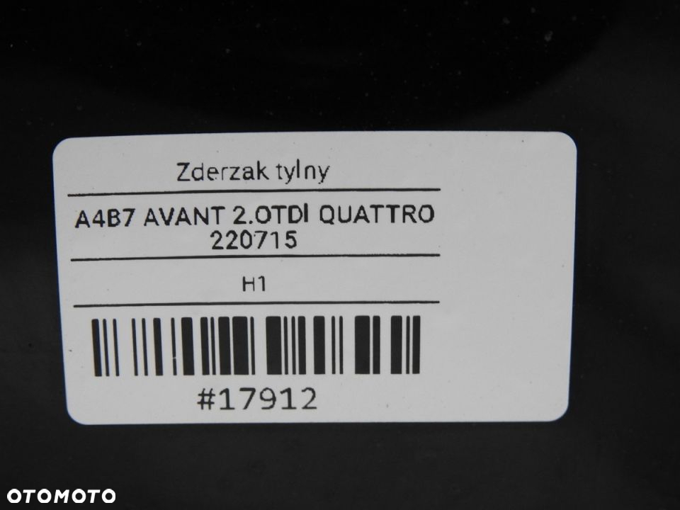 ZDERZAK TYLNY TYŁ LY9B AUDI A4 B7 AVANT - 12
