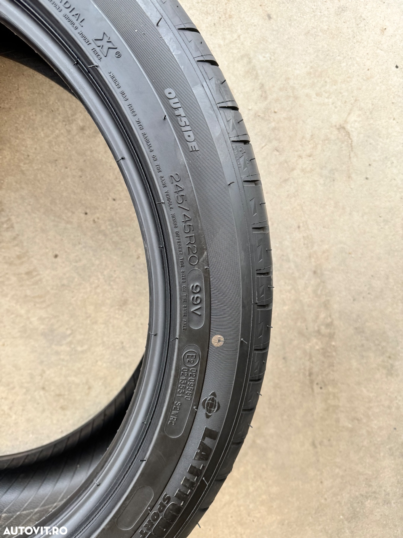 Vând 4 anvelope 245/45/20 Michelin de vară ca noi - 5