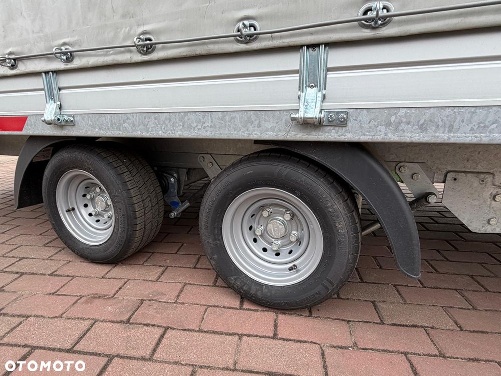 TEMARED Przyczepa Temared Carplatform 4021 406x216x30 cm DMC 2700kg + stelaż i plandeka firanka H170 - 6