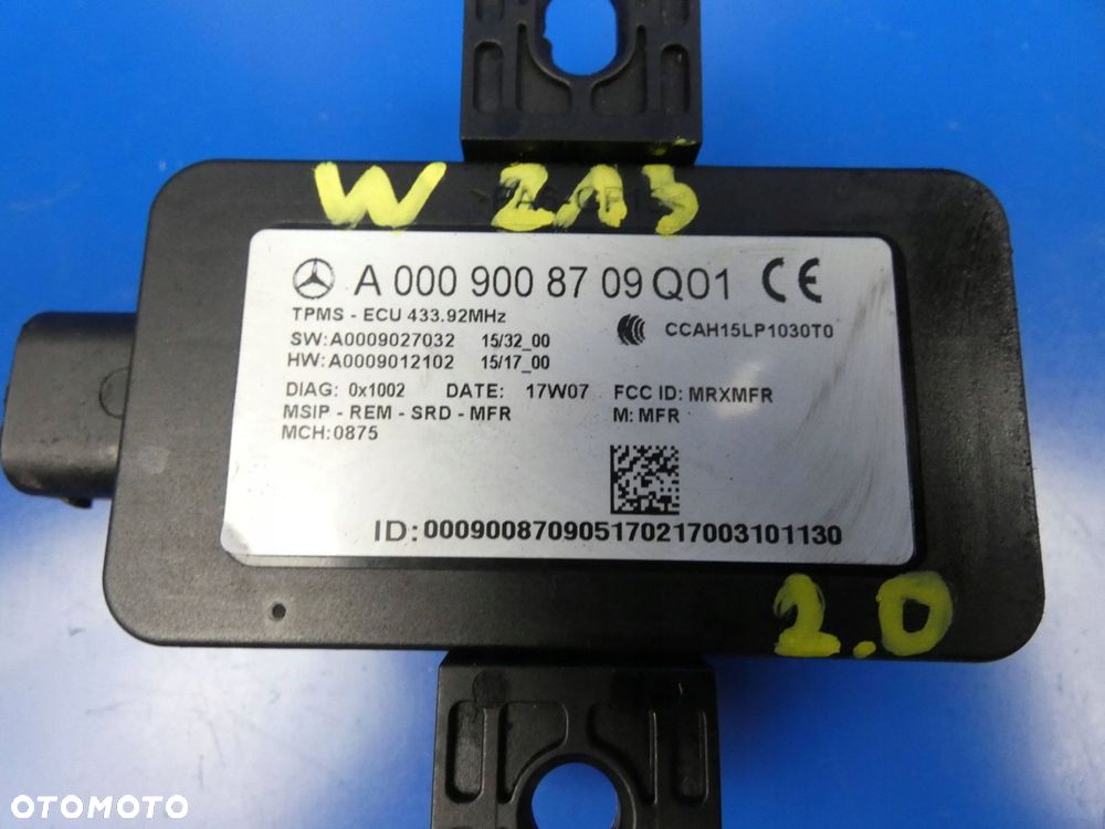 MERCEDES E KLASA W213 W205 W253 CZUJNIK CIŚNIENIA OPON TMPS - 2
