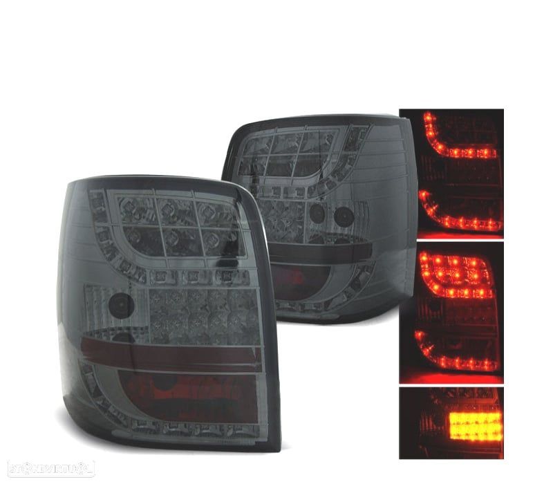 FAROLINS VOLKSWAGEN VW PASSAT VARIANT 00-05 LED FUNDO CROMADO FUMADO - 1