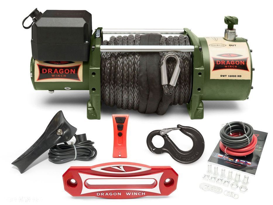 Wyciągarka Dragon Winch Truck DWT 16000 HD lina syntetyczna 12V 24V