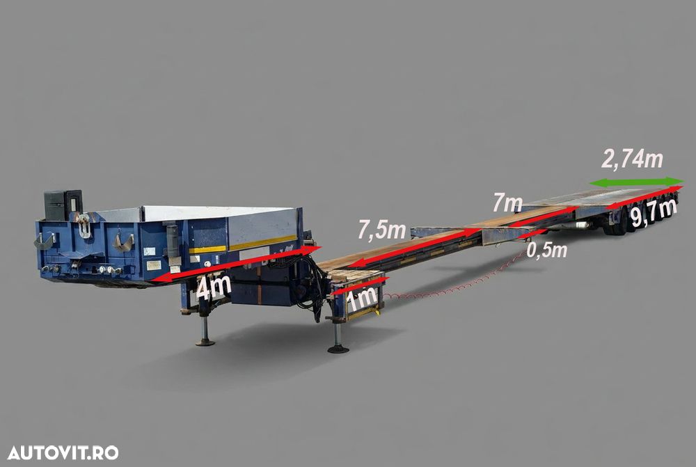 Faymonville BETON JOS / SPZ-6WAAU / EXTENSIBIL / TRANSPORTATOR / 30,3 M / MASĂ NETĂ: 88 T / AXE DE DIRECȚIE / SAF - 2