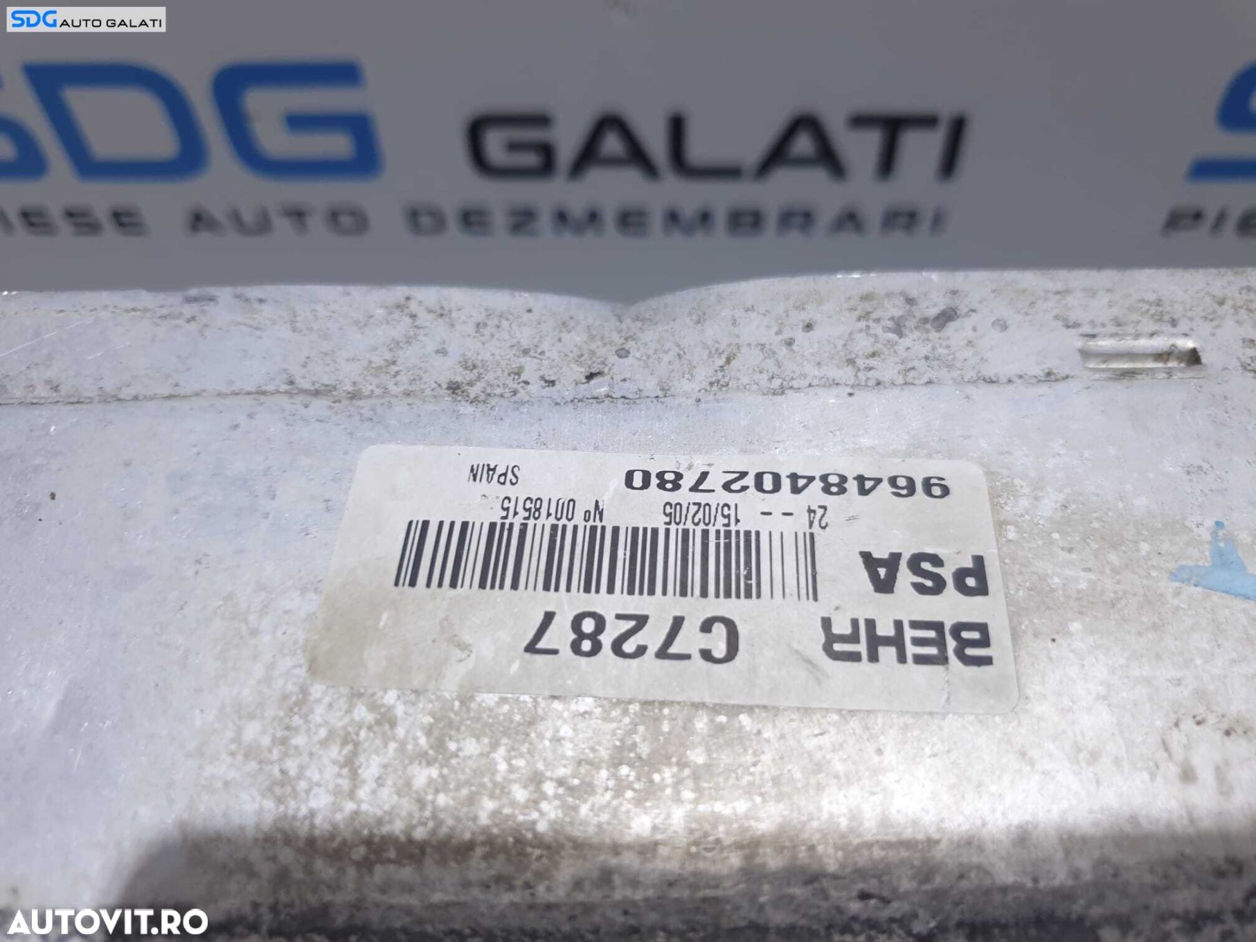 Radiator Intercooler Peugeot 206 1.6 HDI 1998 - 2012 Cod 9648402780 - 1