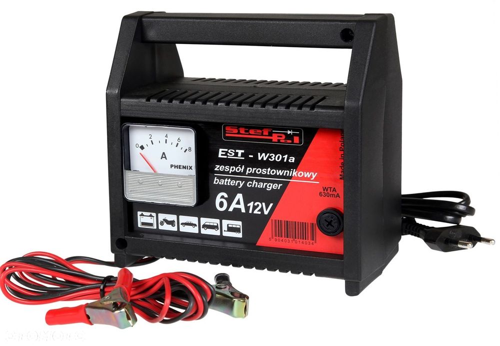 PROSTOWNIK POLSKI ŁADOWARKA DO AKUMULATORA 12V 6A - 1