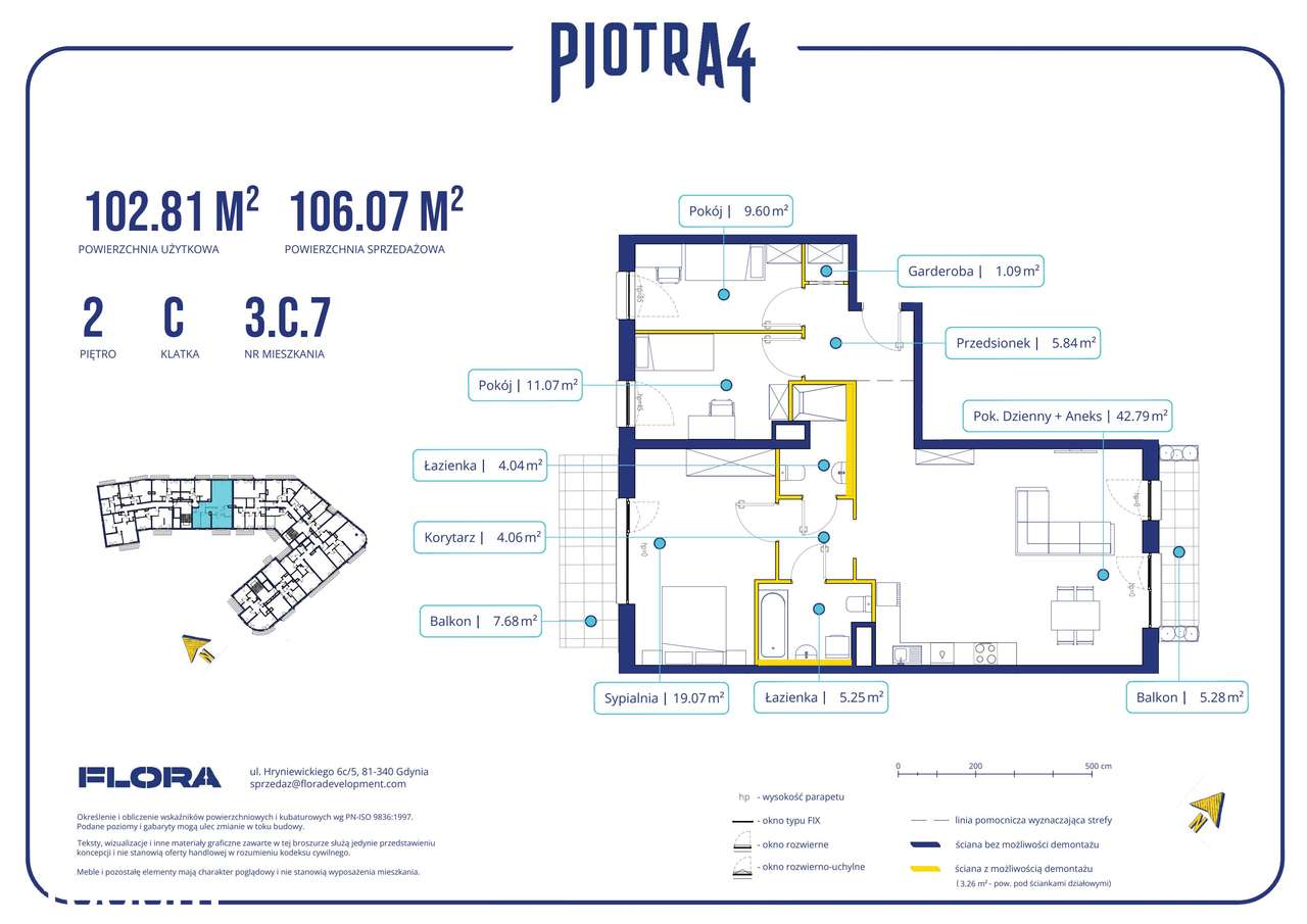 4-pokojowe mieszkanie 102m2 + 2 balkony - Pełny obrazek: 2/11