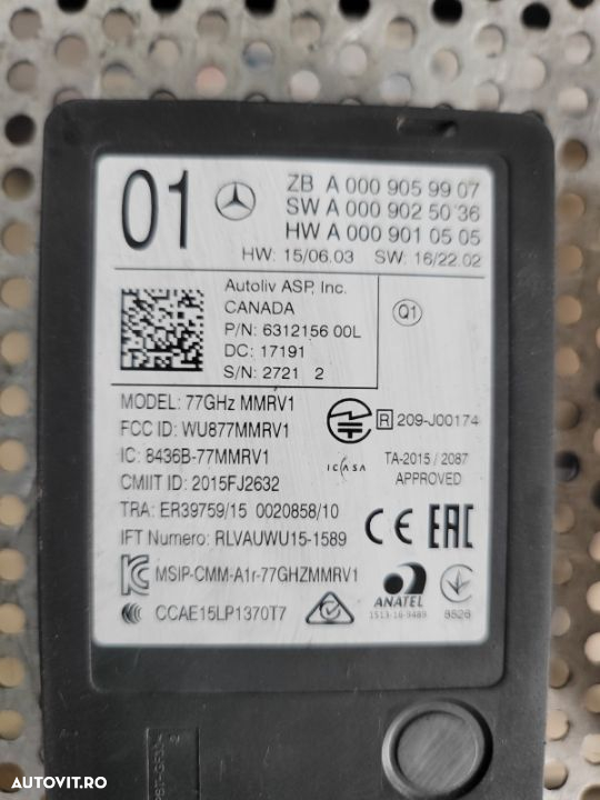 Senzor Radar Distronic Mercedes E Class W213 Coupe Cabrio W238 A238 C238 W222 W257 - 5
