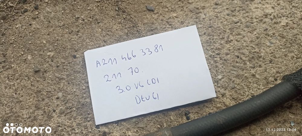 MERCECES W211 3.0 V6 CDI PRZEWÓD WĄŻ WSPOMAGANIA PŁYNU A2114663381 - 3