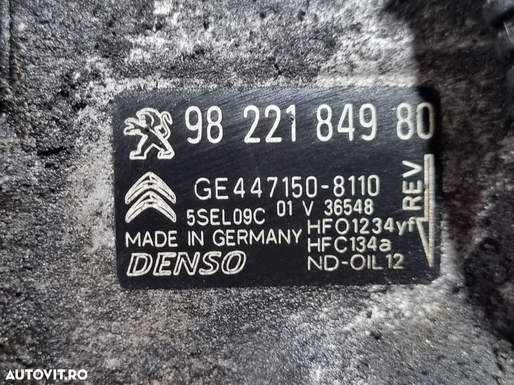 Compresor clima Peugeot 2008 Facelift 1.2 B 2016 - 2019 110CP HNP HNZ HNV (1299) Benzina ... - 4