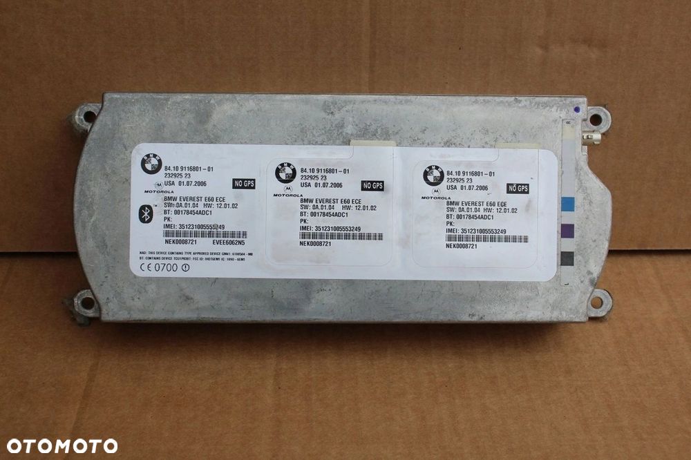 Moduł BLUETOOTH BMW e90 e91 e92 e93 e87 e88 e82 e81 9116801 - 1