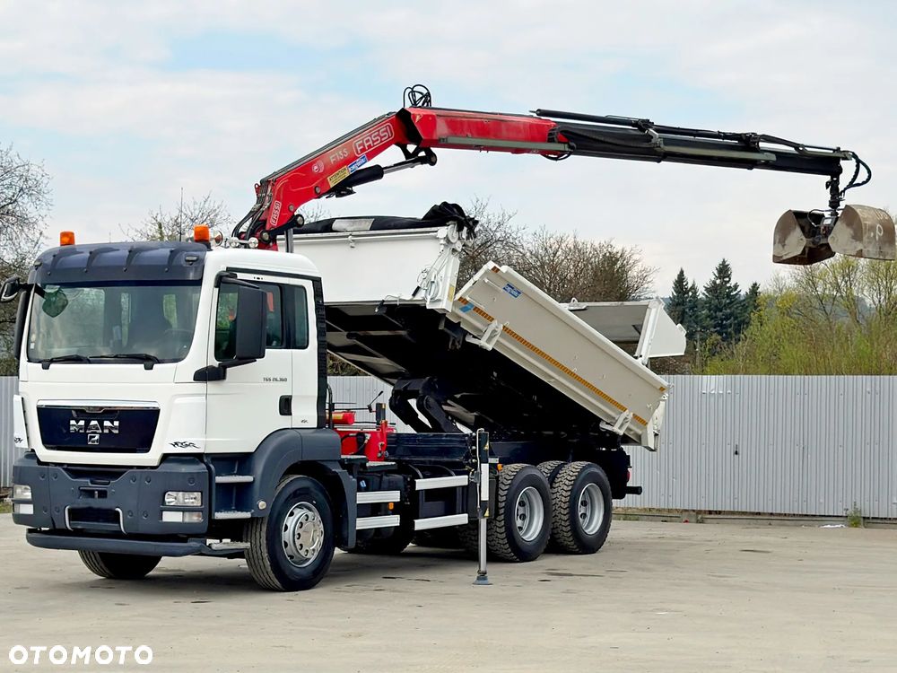 MAN TGS 26.360 * WYWROTKA 5,00 m * FASSI F135A.23 + PILOT * 6x4 * STAN BDB - 3