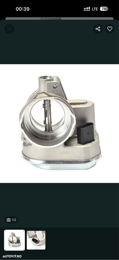 Clapeta Acceleratie Motoras Aer Vw Audi Seat 1.9 2.0 TDI Passat Leon - 1