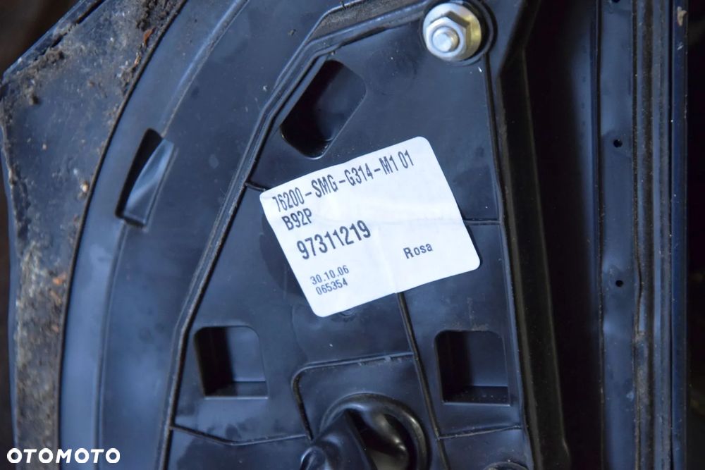 Honda Civic VIII UFO 06-11 Lusterko prawe 9PIN czarne B92P składane EUROPA - 5