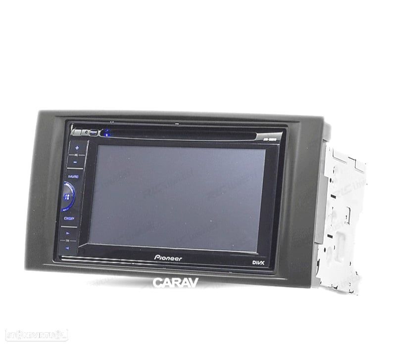 MOLDURA ADAPTADOR PRETO PARA RADIO 2-DIN PARA VOLKSWAGEN VW TOUAREG 02-10 T5 MULTIVAN ELLE TRANSPORT - 4