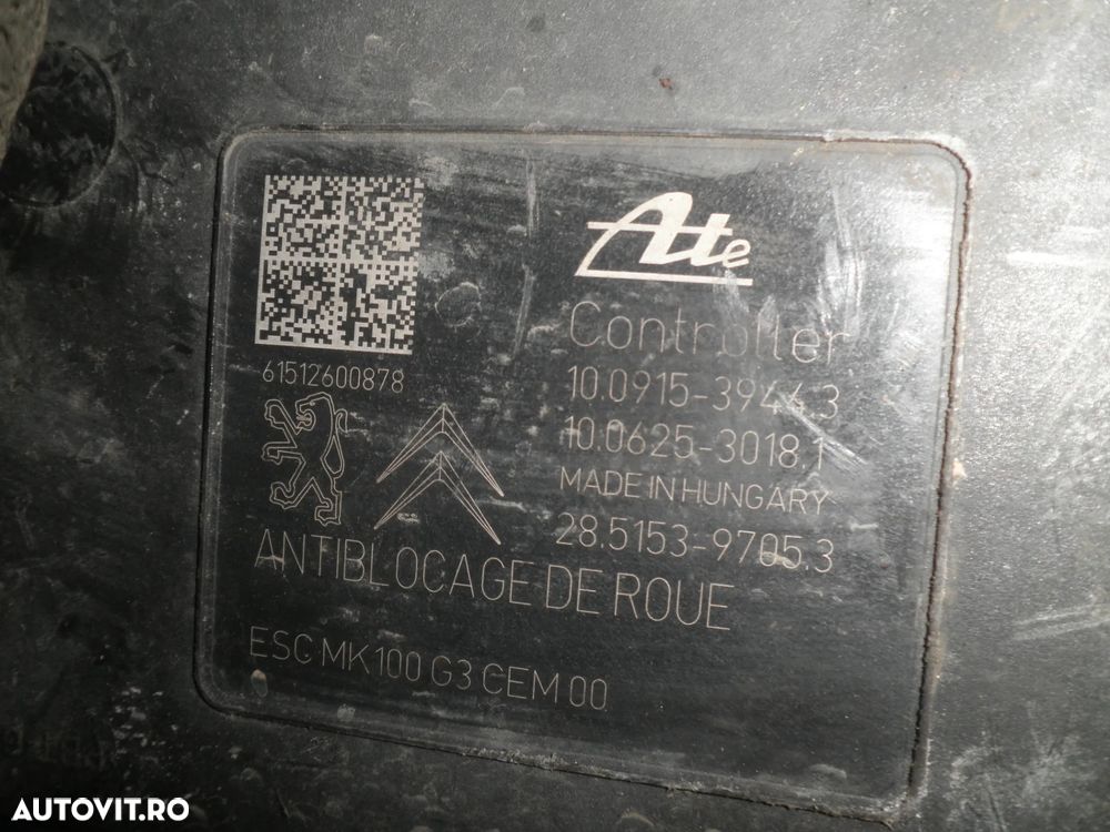 Pompa ABS Citroen C3, Peugeot 208, 1.2 Benzina 9813805280 - 3