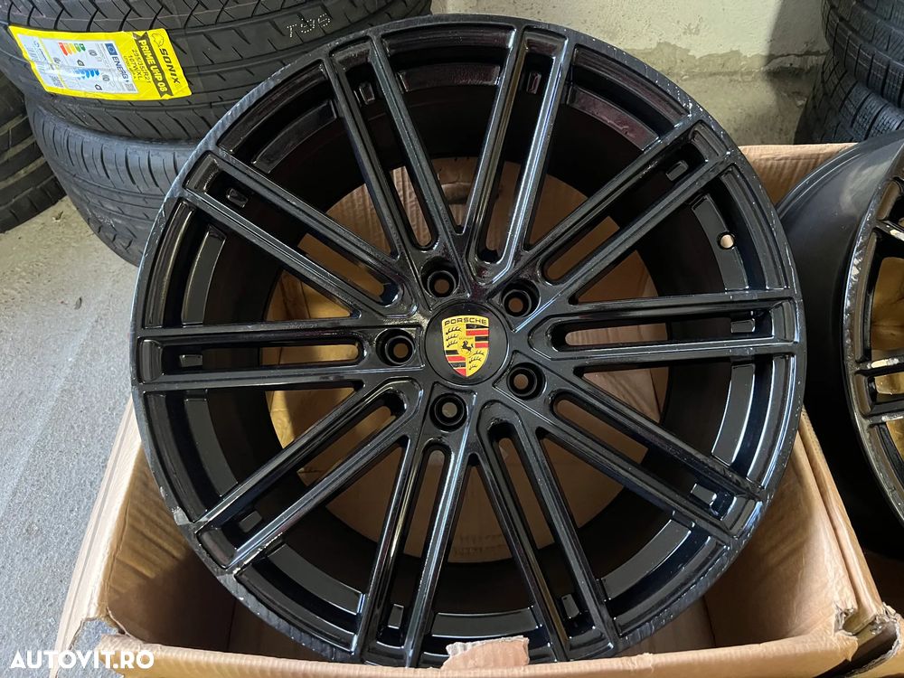 Jante Porsche 21 R21Panamera porsche cayenne jante porsche in doua latimi gloss black cu mici defecte - 2