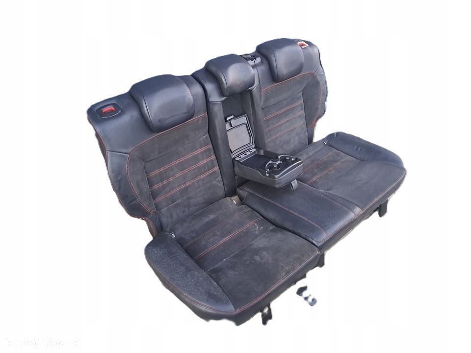 ford mondeo mk4 fotele środek półskóra kanapa st-line czerwona nić kpl eu - 5