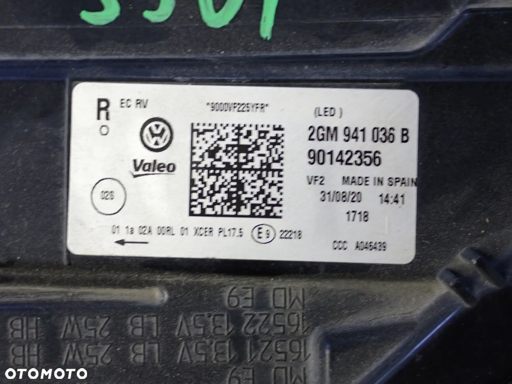 VOLKSWAGEN T-CROSS LAMPA PRAWY PRZÓD 2GM941036B - 7