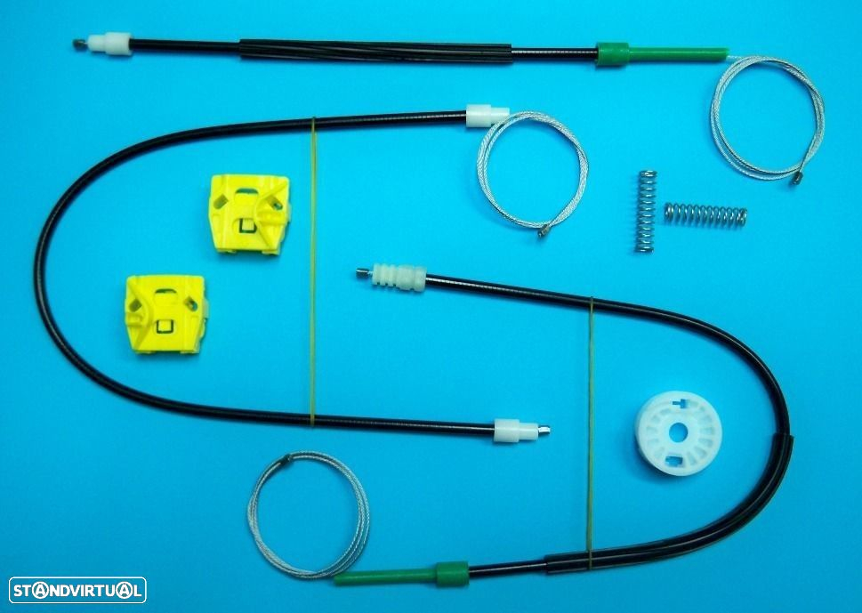Kit reparar elevador vidro Audi Bmw Vw Mercedes Fiat Seat Renault Skoda Peugeot NOVO - 4