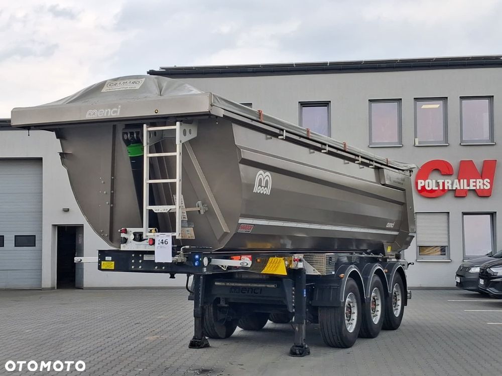 Menci Stalowa wywrotka 27m3, Elektryczny dach, Hardox - 1