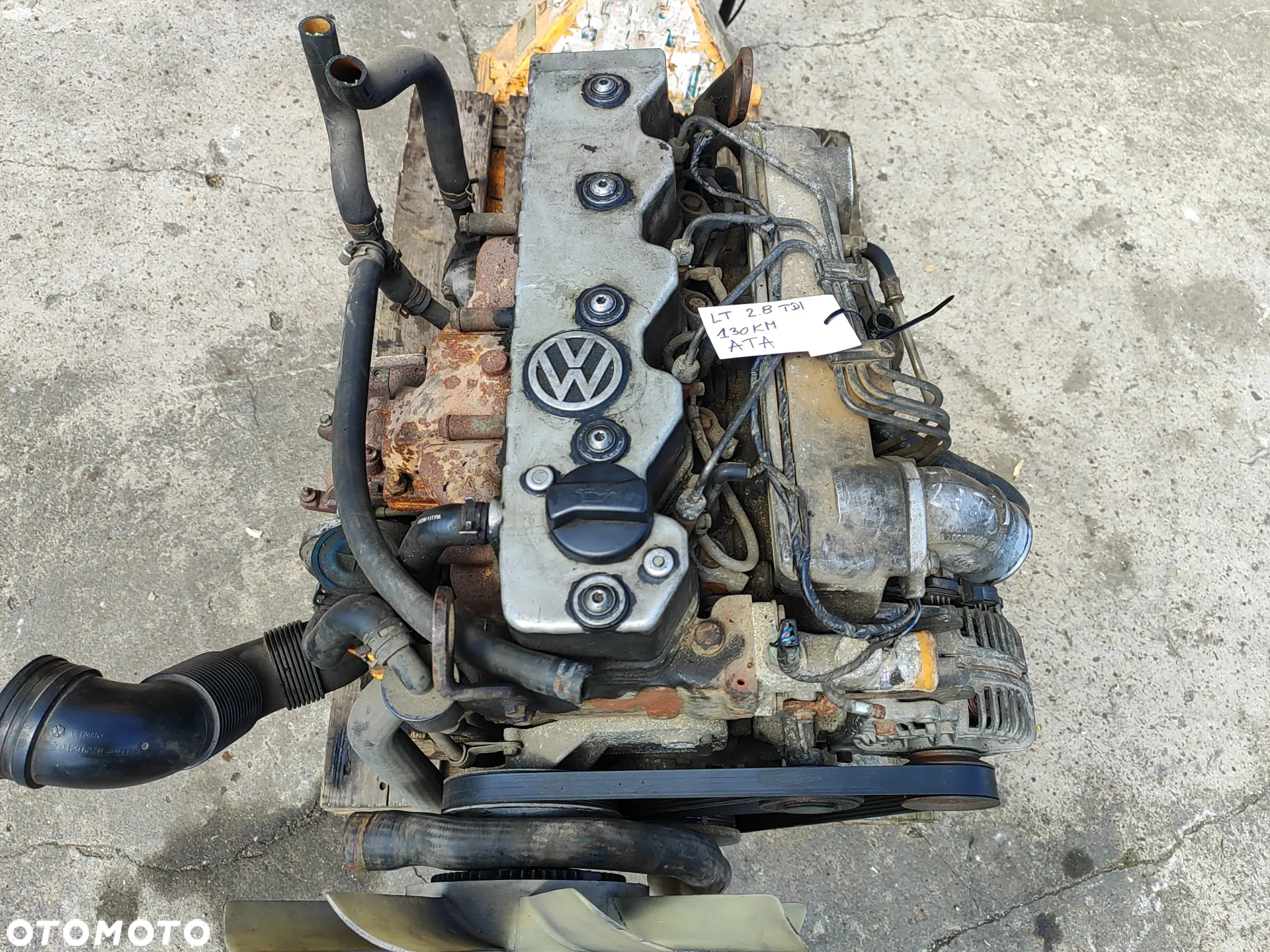 Silnik 2.8 TDI 130KM ATA kompletny ze wszystkim pompa na linkę Volkswagen LT II 96-02 Film z pracą  | wózek widłowy, generator prądu, łódź - 3