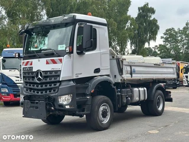 Mercedes-Benz Arocs 2040 4x4  – Meiller  | Euro 6c | płyta czołowa do montażu pługu, osprzętu zimowego lub komunalnego | Automat | Resory stalowe (Blatt-Blatt) - 4